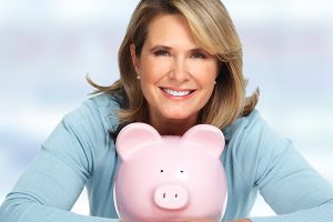 Female with Piggy Bank